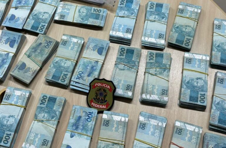 PF prende dois e apreende R$ 250 mil em operação contra lavagem de dinheiro em frente a banco em São Luís